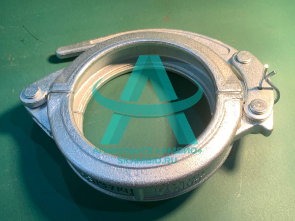 Хомут бетоновода DN150 (168 мм) рычажный (ширина фланца 17 мм)