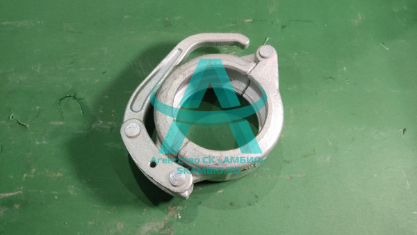 Хомут бетоновода DN75 (90 мм) рычажный (серебро)