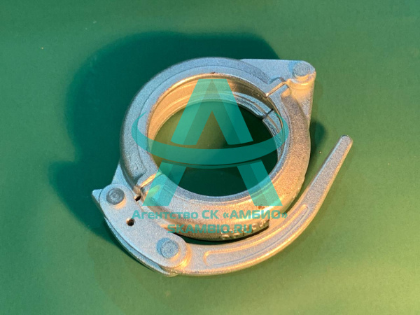 Хомут бетоновода DN100 (127 мм) рычажный (серебро)